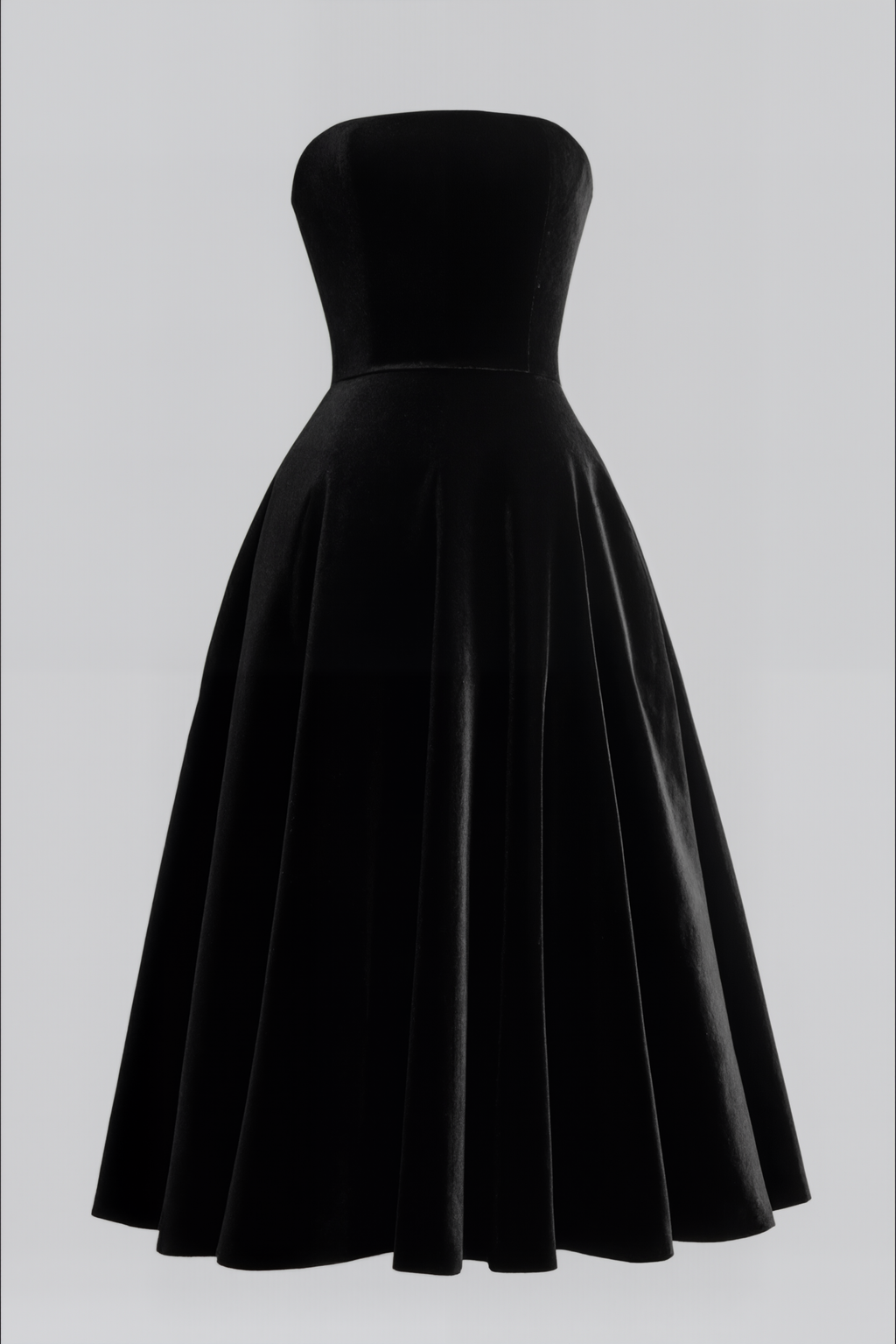 Midnight Velvet Strapless Dress