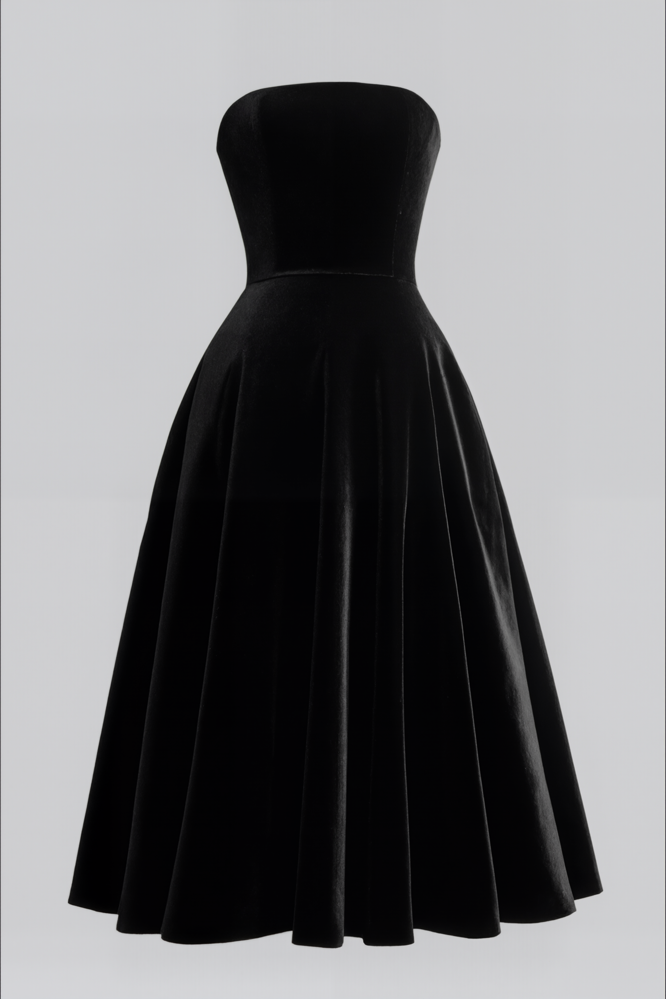 Midnight Velvet Strapless Dress