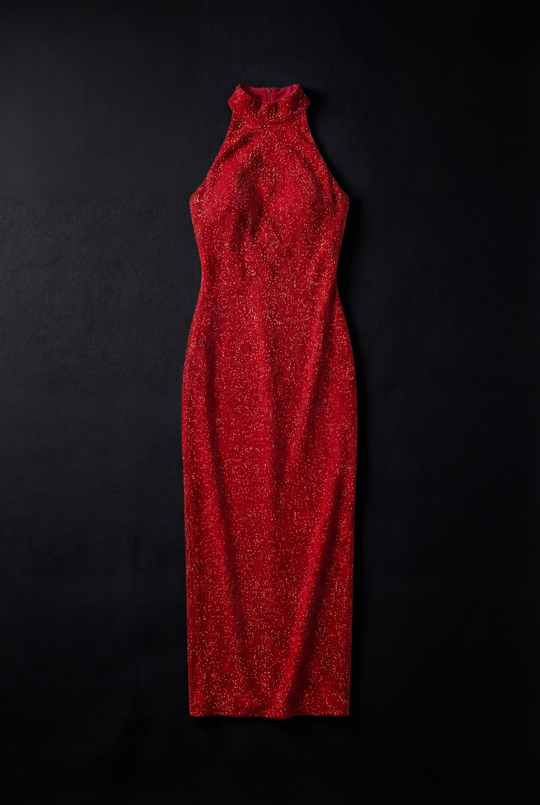 The Scarlet Luxe Glitter Gown