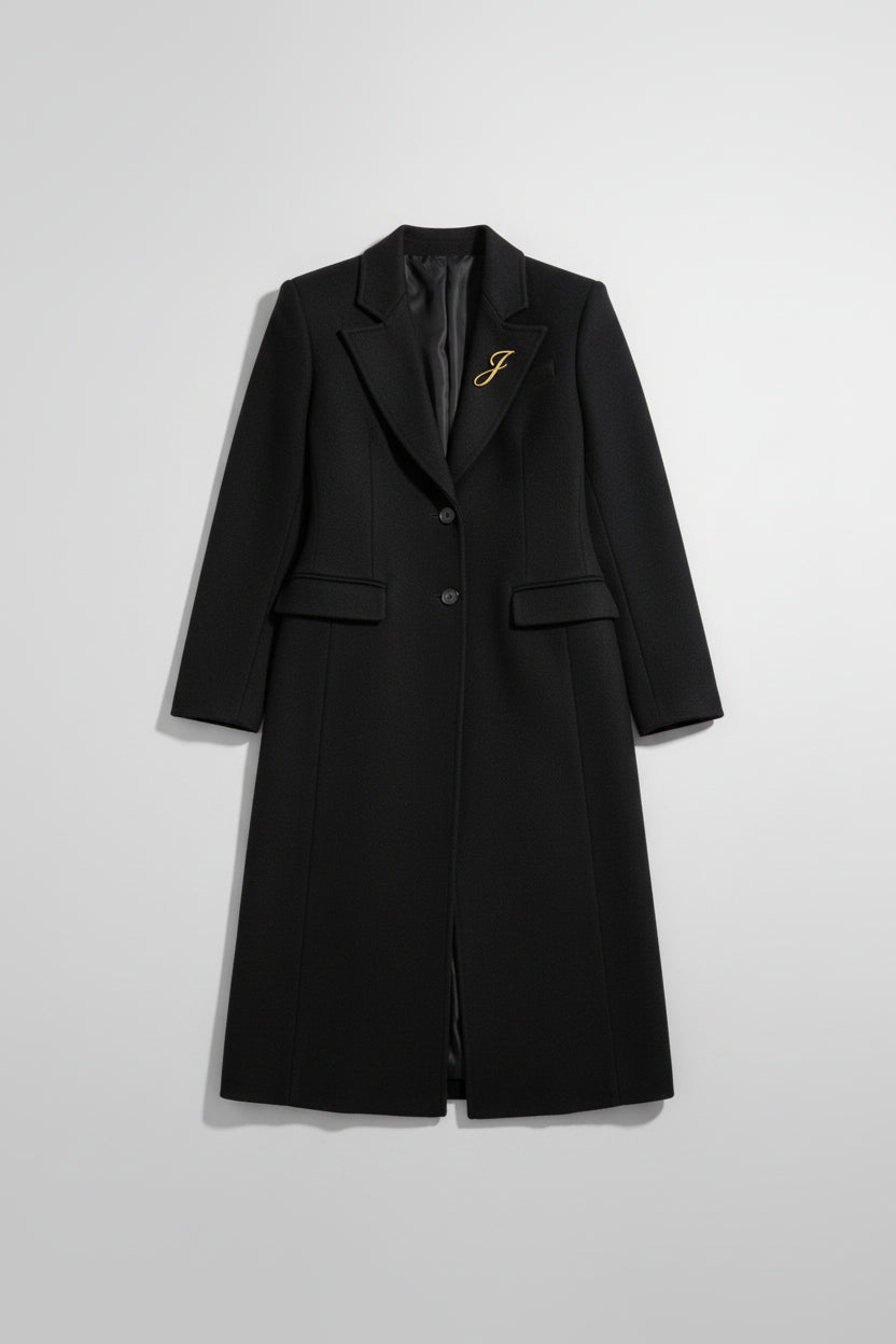 Minimalist Storm Black Winter Coat